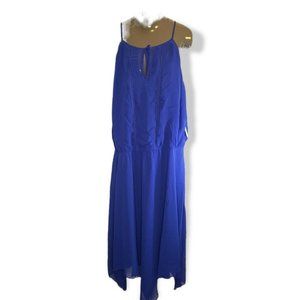 BISOU BISOU Women's Blue Strappy Sleeveless Fit and Flare Dress Size 24W